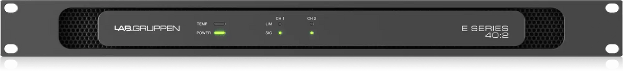 Lab Gruppen E 40:2 4,000 Watt Amplifier with 2 Flexible Output Channels for Installation Applications Audio Amplifiers Lab Gruppen