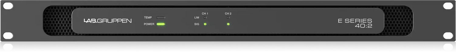 Lab Gruppen E 40:2 4,000 Watt Amplifier with 2 Flexible Output Channels for Installation Applications Audio Amplifiers Lab Gruppen