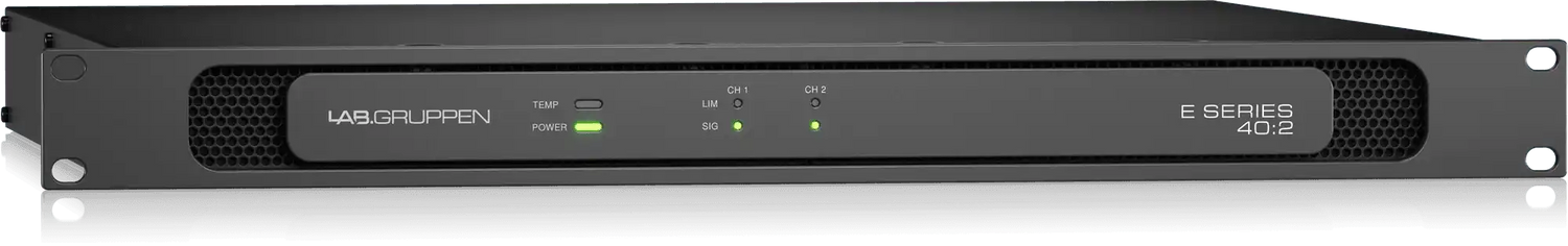 Lab Gruppen E 40:2 4,000 Watt Amplifier with 2 Flexible Output Channels for Installation Applications Audio Amplifiers Lab Gruppen