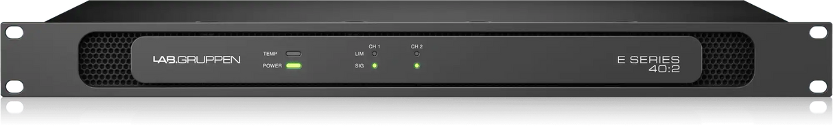 Lab Gruppen E 40:2 4,000 Watt Amplifier with 2 Flexible Output Channels for Installation Applications Audio Amplifiers Lab Gruppen
