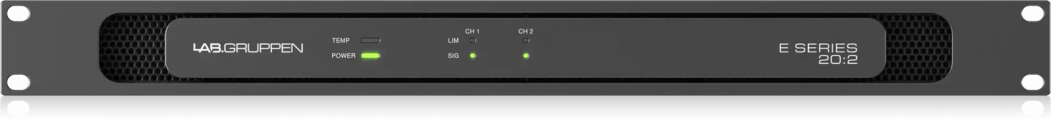 Lab Gruppen E 20:2 2,000 Watt Amplifier with 2 Flexible Output Channels for Installation Applications Audio Amplifiers Lab Gruppen