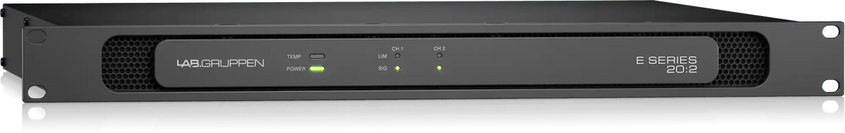 Lab Gruppen E 20:2 2,000 Watt Amplifier with 2 Flexible Output Channels for Installation Applications Audio Amplifiers Lab Gruppen