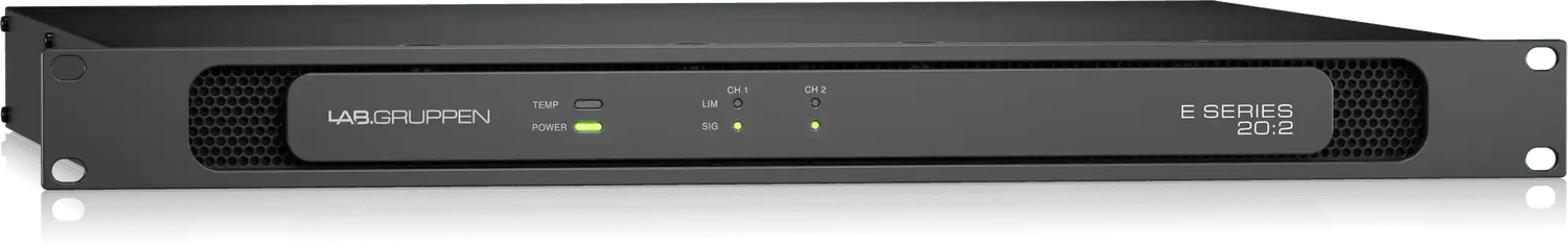Lab Gruppen E 20:2 2,000 Watt Amplifier with 2 Flexible Output Channels for Installation Applications Audio Amplifiers Lab Gruppen