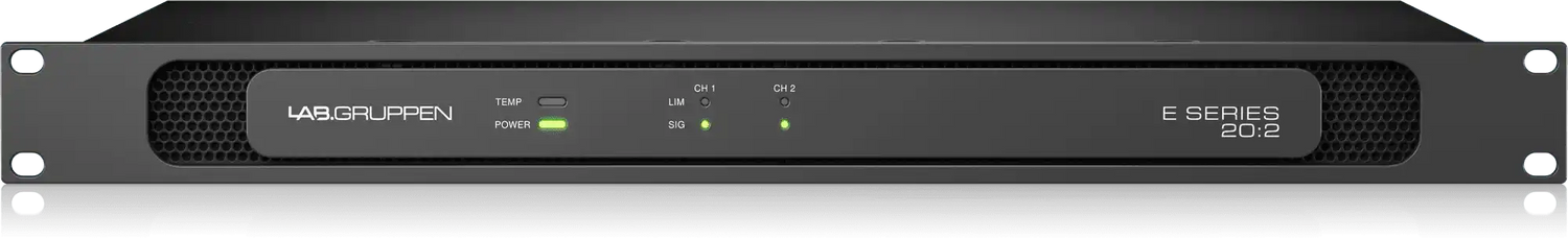 Lab Gruppen E 20:2 2,000 Watt Amplifier with 2 Flexible Output Channels for Installation Applications Audio Amplifiers Lab Gruppen