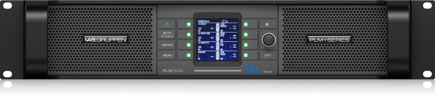 Lab Gruppen PLM 5K44 5000W 4-Channel Amplifier with Lake DSP and Network (speakON + Binding Post) - PLM 5K44 Audio Amplifiers Lab Gruppen