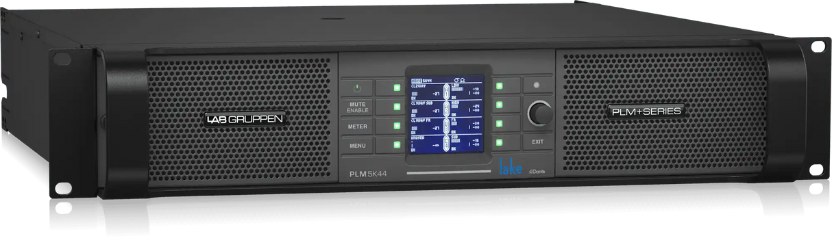 Lab Gruppen PLM 5K44 5000W 4-Channel Amplifier with Lake DSP and Network (speakON + Binding Post) - PLM 5K44 Audio Amplifiers Lab Gruppen