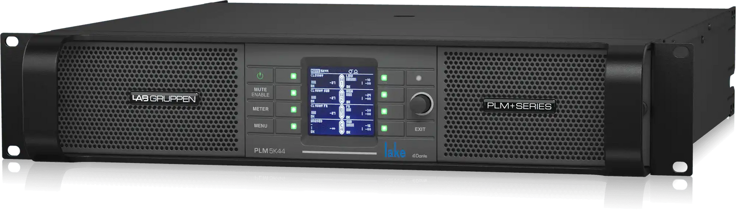 Lab Gruppen PLM 5K44 5000W 4-Channel Amplifier with Lake DSP and Network (speakON + Binding Post) - PLM 5K44 Audio Amplifiers Lab Gruppen