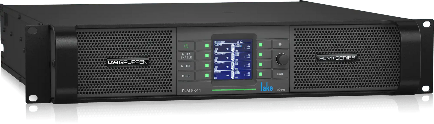 Lab Gruppen PLM 8K44 SP 8000W 4-Channel Amplifier with Lake DSP and Network (speakON) - PLM8K44/SP Audio Amplifiers Lab Gruppen