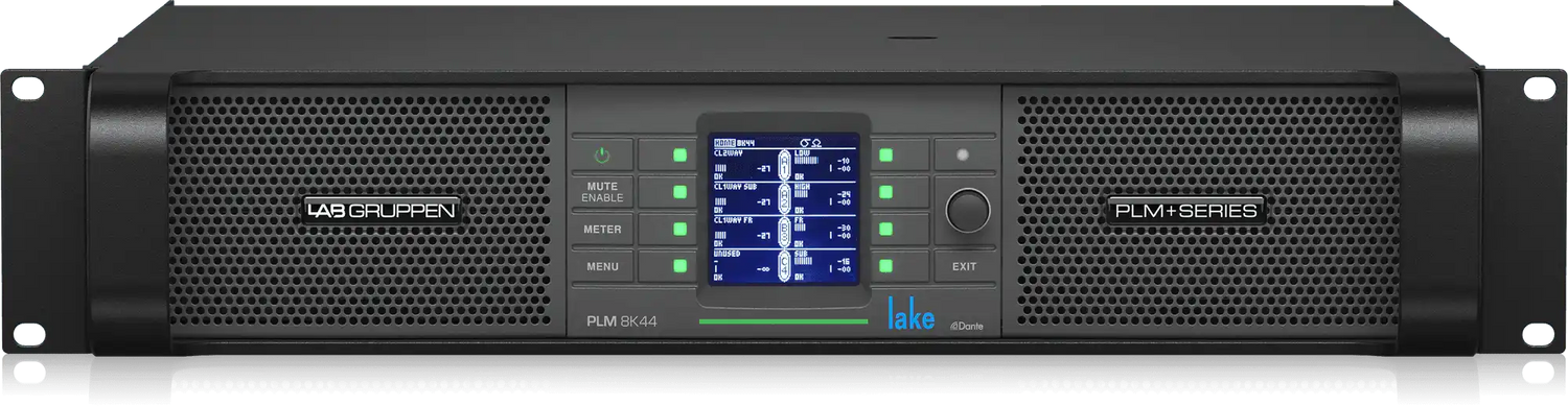 Lab Gruppen PLM 8K44 SP 8000W 4-Channel Amplifier with Lake DSP and Network (speakON) - PLM8K44/SP Audio Amplifiers Lab Gruppen