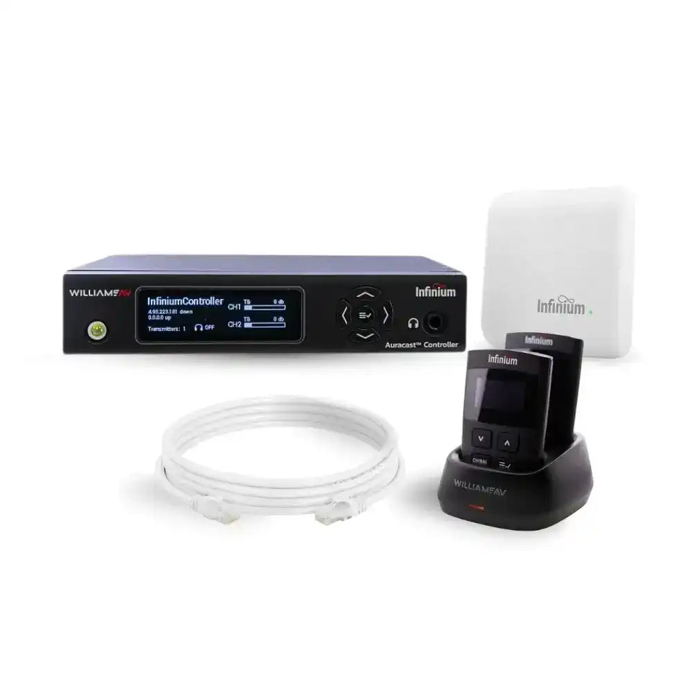 Williams AV Infinium Auracast System | 2 Receivers Assistive Listening Williams AV