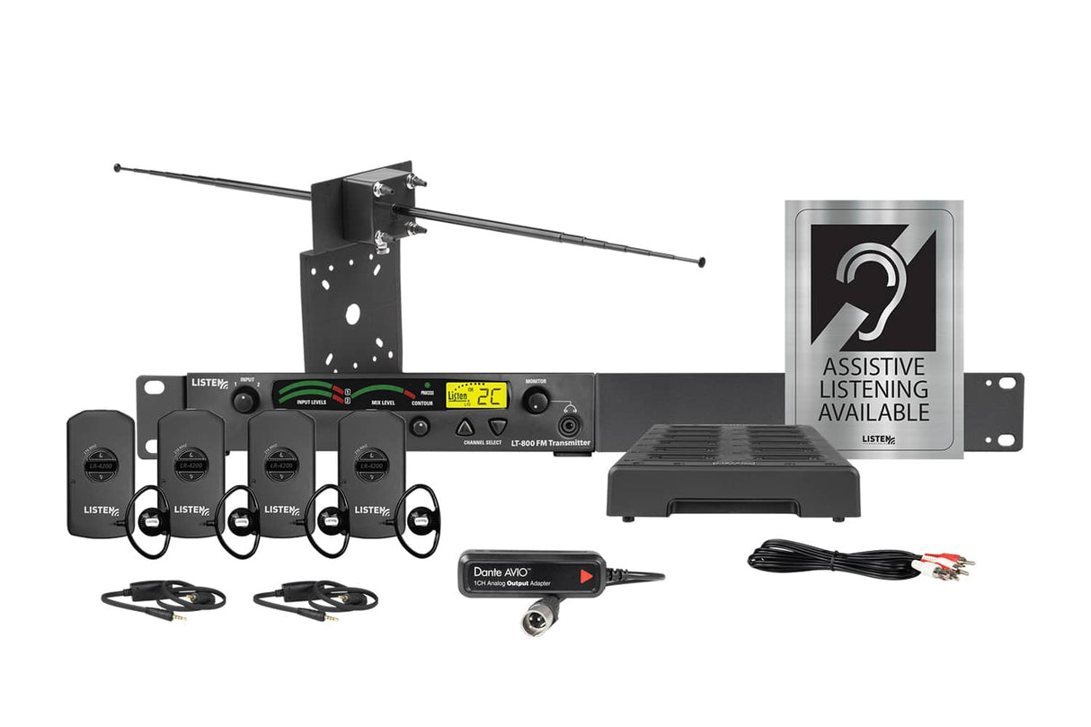 Listen Technologies LS-55-216-D iDSP Prime Level III RF System with Dante