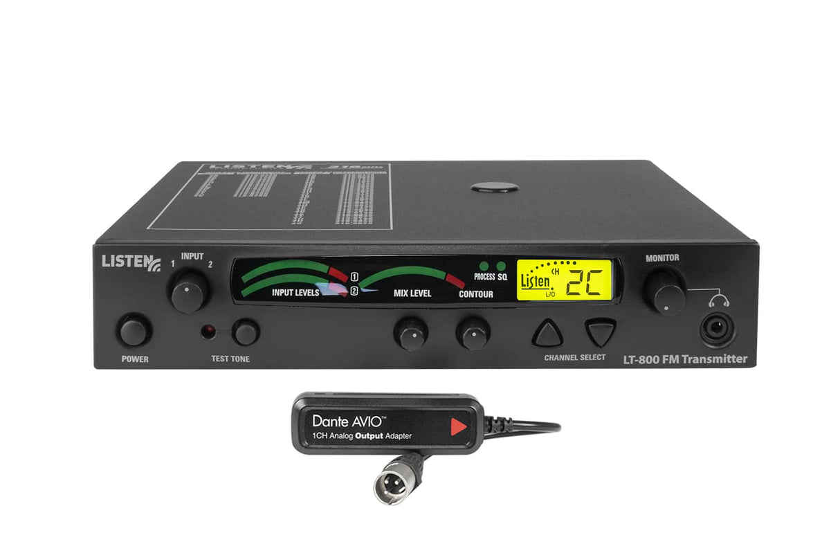 Listen Technologies LT-800-216-01-D Stationary RF Transmitter with Dante