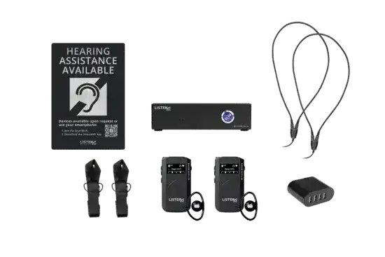 Listen Tech 2 Channel Wi-Fi System with 2 receivers (Dante) - LWS-02-A1-D Assistive Listening Listen Technologies