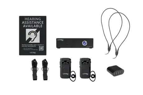 Listen Tech 2 Channel Wi-Fi System with 2 receivers (Dante) - LWS-02-A1-D Assistive Listening Listen Technologies