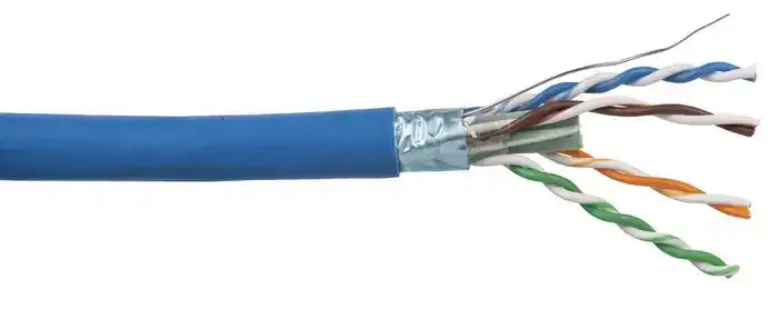 Liberty AV 24-4P-P-L6-EN-BLU 1000 ft Reel of Cat6 U/UTP EN Series 23 AWG 4 Pair Unshielded Cable Networking Cable Liberty AV