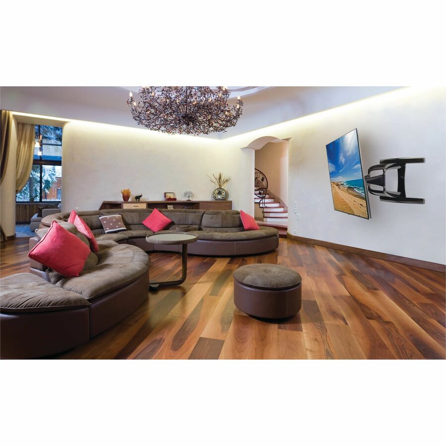 Peerless-AV OSUA771PU wall mount holding OLED display in living room setting
