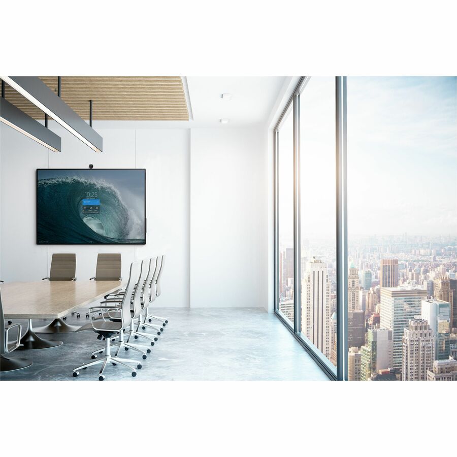 Peerless-AV SF640-HUB2 flat wall mount installed with 50in Microsoft Surface Hub 2S in office