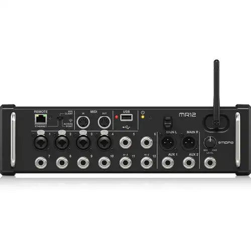 Midas MR12 12-Input Digital Mixer for iPad/Android Tablets with Wi-Fi and USB Recorder Audio Mixers Midas