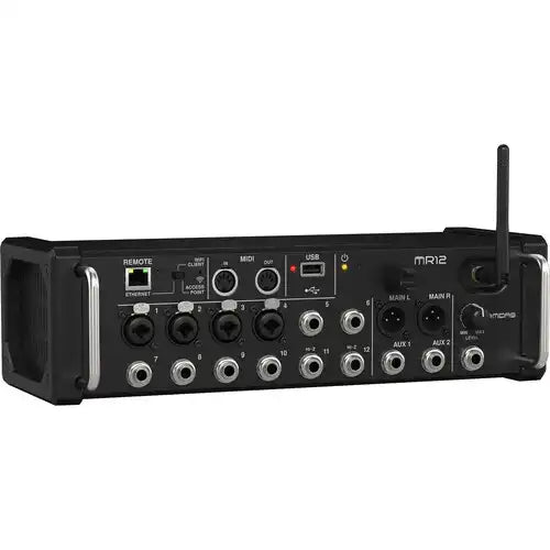 Midas MR12 12-Input Digital Mixer for iPad/Android Tablets with Wi-Fi and USB Recorder Audio Mixers Midas