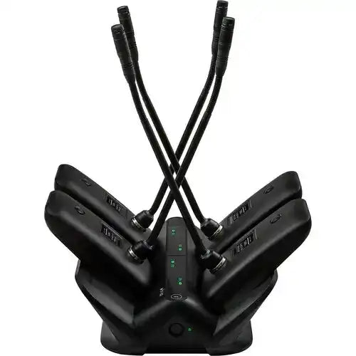 Shure MXWNDX4G Networked 4-Bay Charging Station for MXW neXt Boundary & Gooseneck Transmitters Microphones Shure