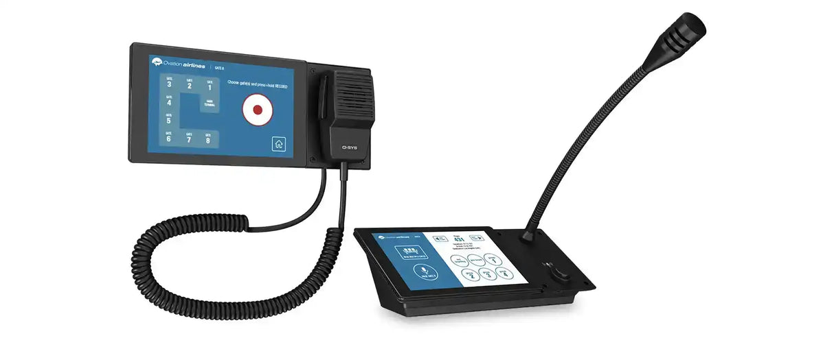 QSC Q-SYS PS-TSCG3-H Wall Mount Touchscreen Paging Station Intercoms QSC