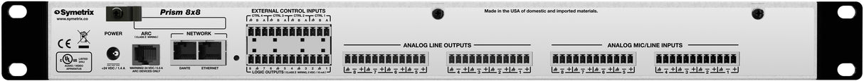 Symetrix 80-0115 Prism 8x8 Dante control Symetrix