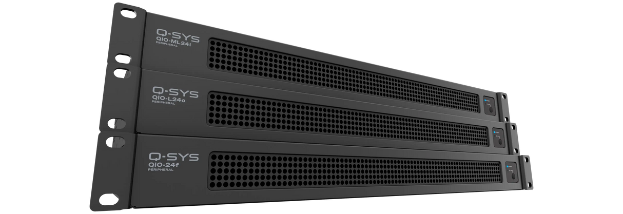 QSC QIO-24f – Q-SYS 24-Channel Flex I/O Network Audio Expander Room Control QSC