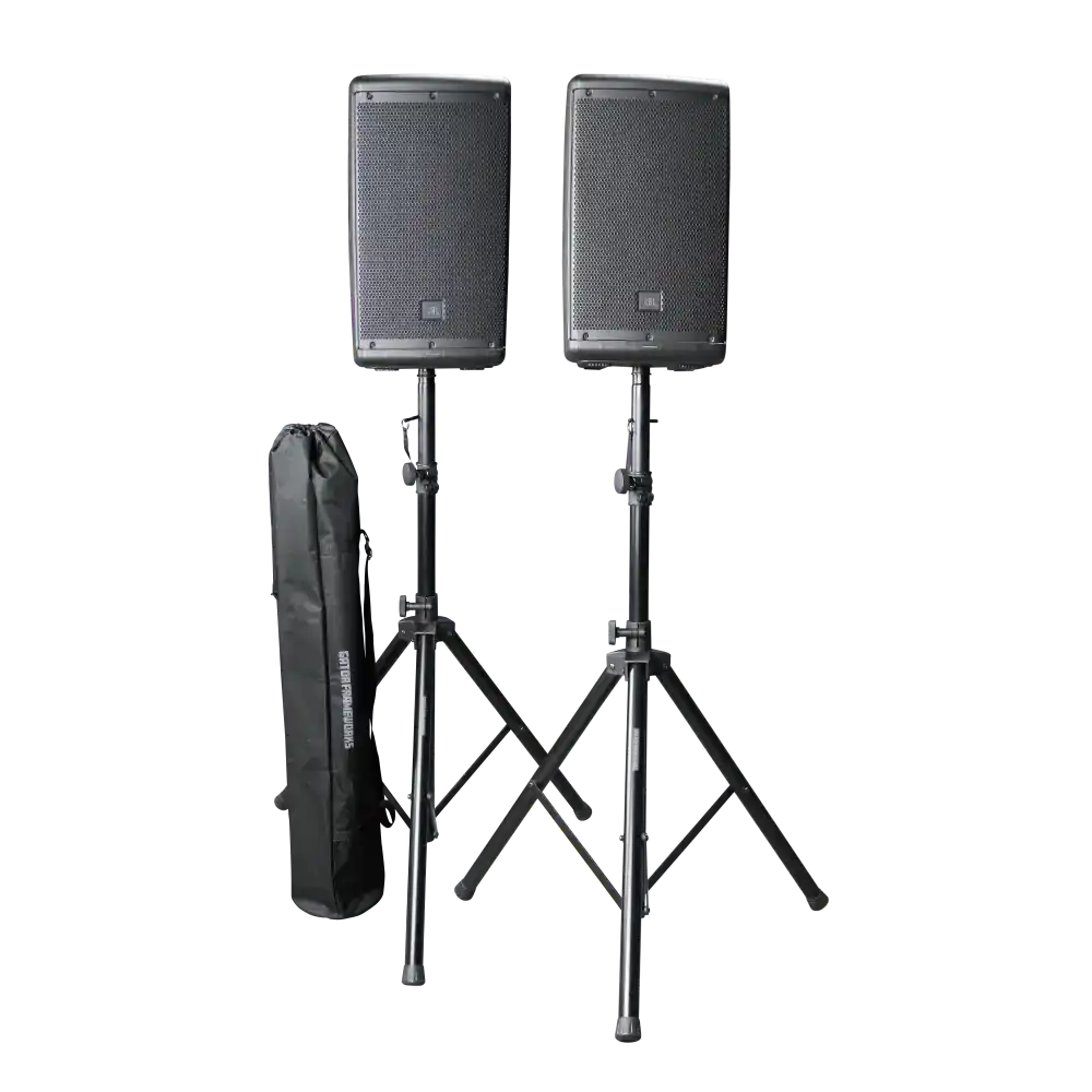 Gator RI-SPKRSTDSET-200-AL Aluminum Tripod Speaker Stand Set with Bag Speakers Gator