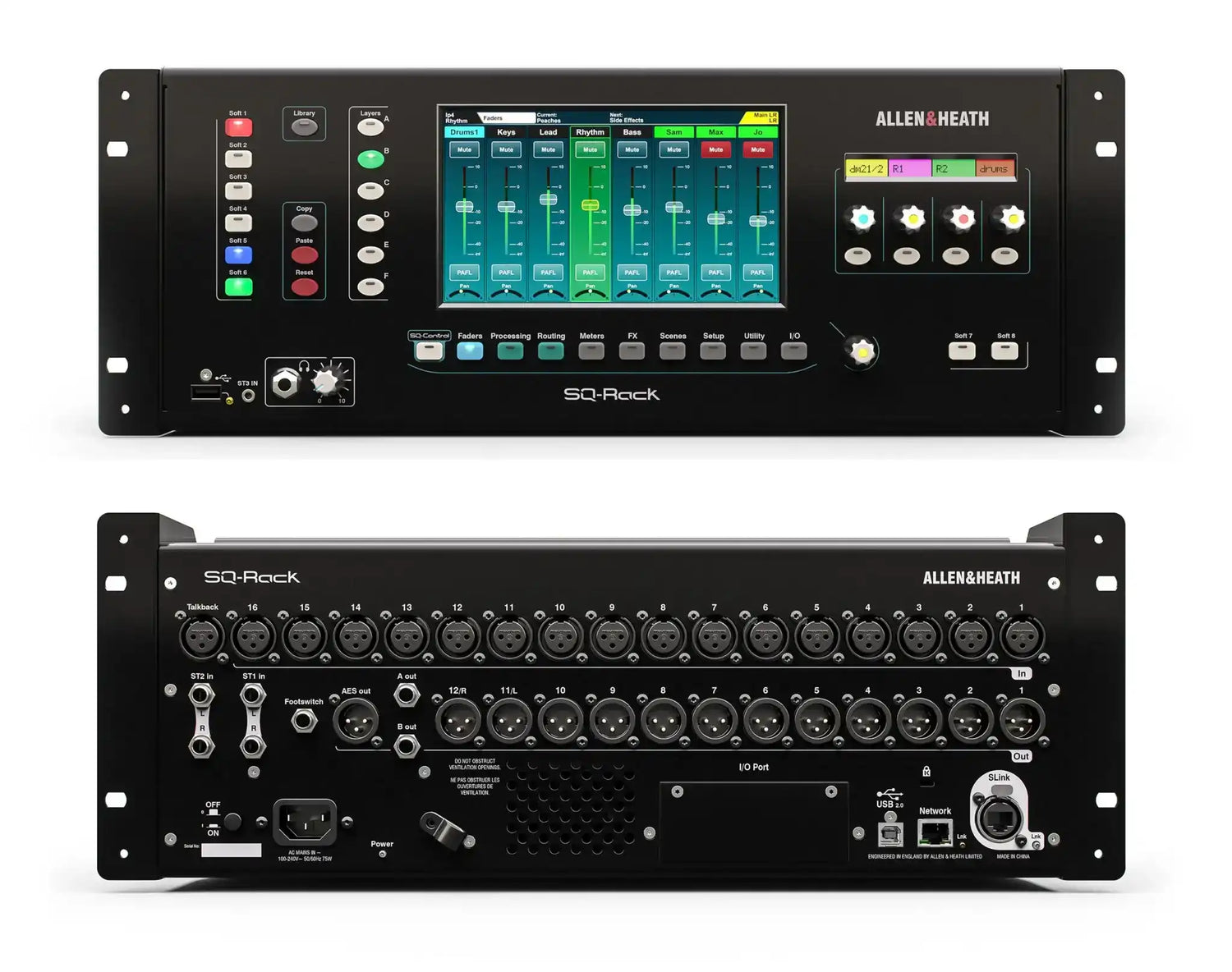 Allen & Heath 96K 42 Channel Rack Mount Digital Mixer - AH-SQ-Rack Audio Mixers Allen & Heath