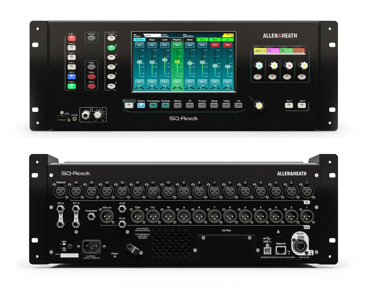 Allen & Heath 96K 42 Channel Rack Mount Digital Mixer - AH-SQ-Rack Audio Mixers Allen & Heath