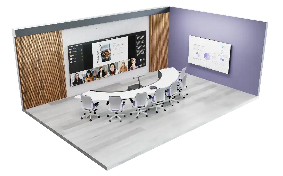 Crestron Medium Signature Microsoft Teams Room Ultrawide Display Bundle Video Conferencing Crestron