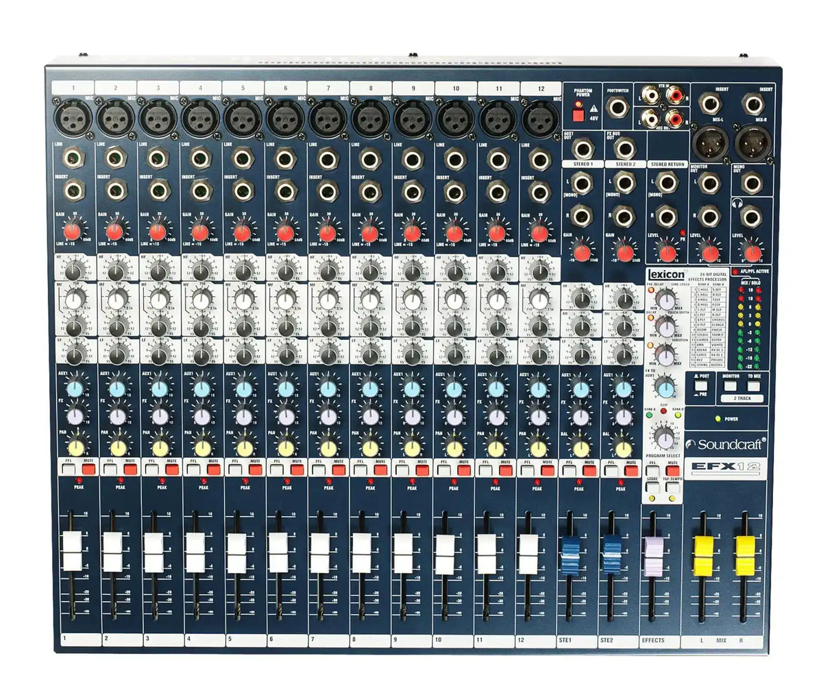 Soundcraft EFX12 Low-cost, high-performance Lexicon® effects mixers - E535.100000US Audio Mixers Soundcraft