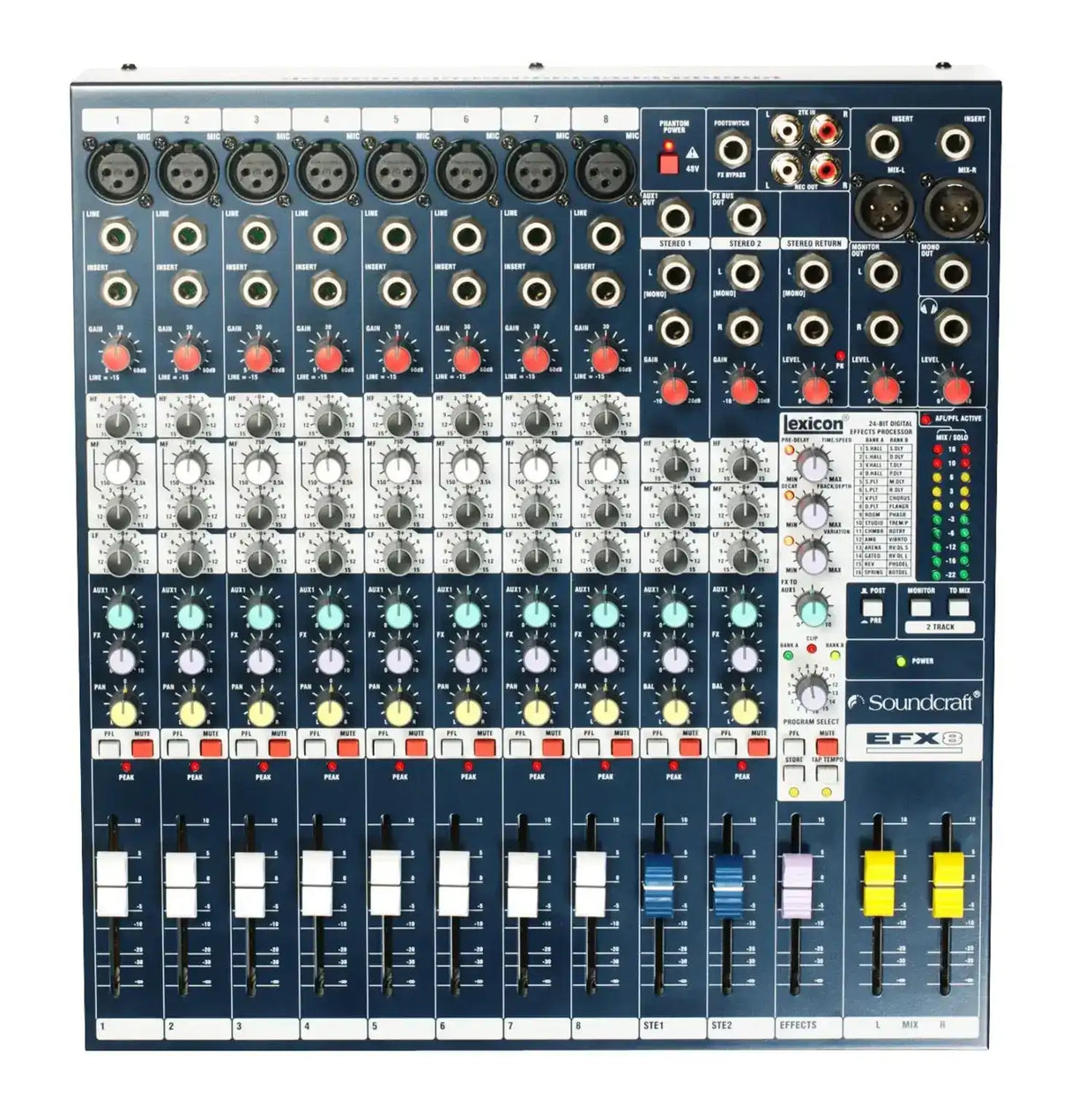 Soundcraft EFX8 Low-cost, high-performance Lexicon® effects mixers - E535.000000US Audio Mixers Soundcraft