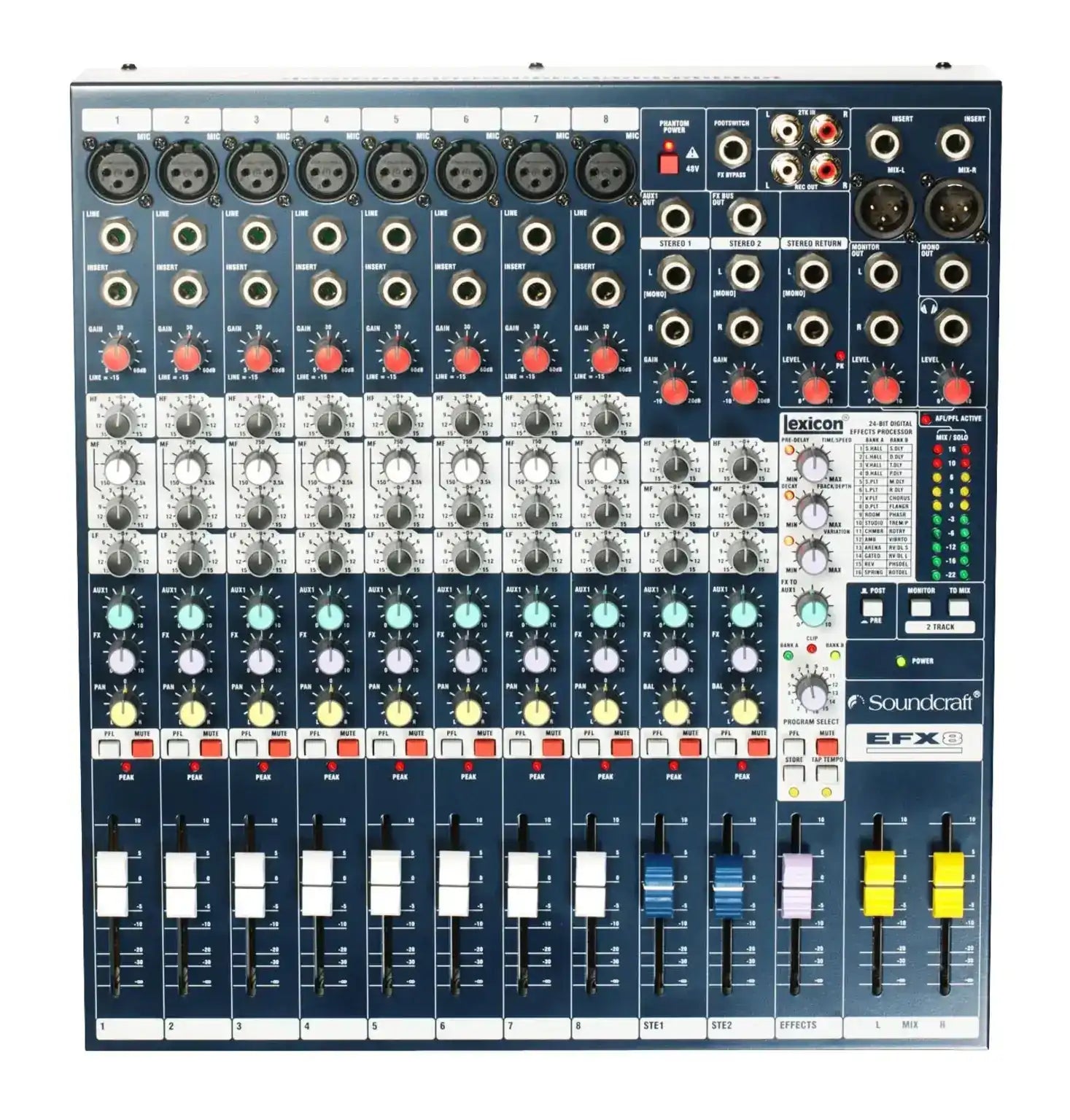 Soundcraft EFX8 Low-cost, high-performance Lexicon® effects mixers - E535.000000US Audio Mixers Soundcraft