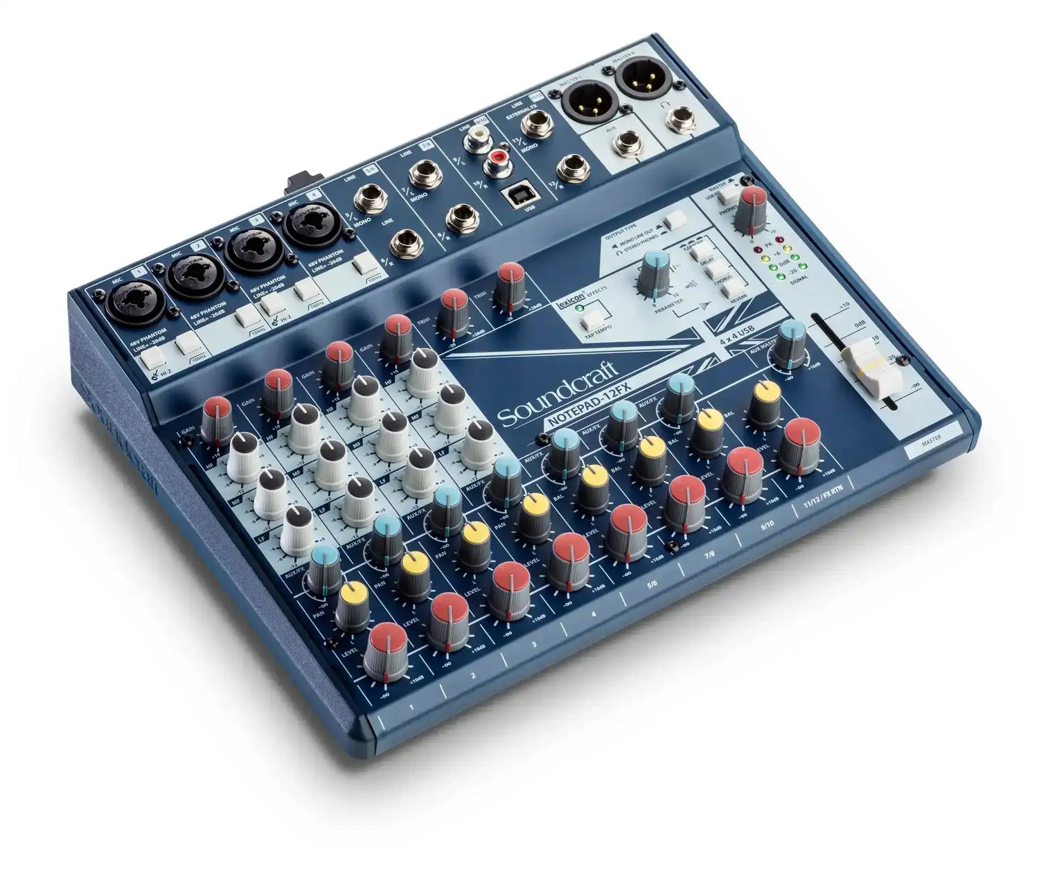 Soundcraft Notepad-12FX Small-format Analog Mixing Console with USB I/O and Lexicon Effects - 5085985US Audio Mixers Soundcraft
