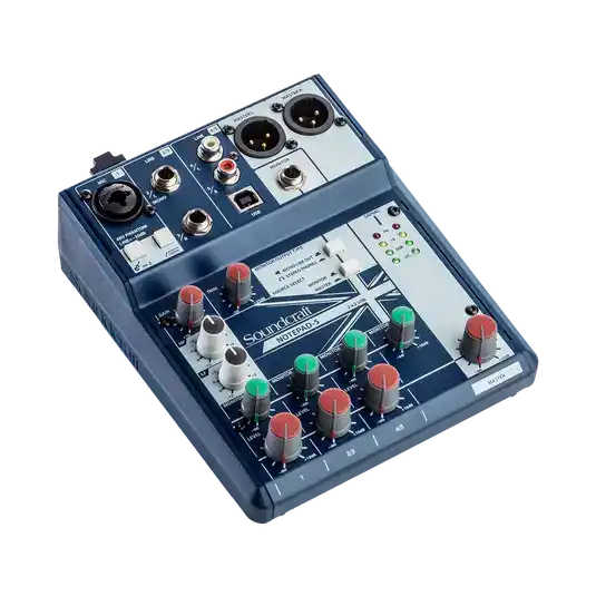Soundcraft Notepad-5 Small-format Analog Mixing Console with USB I/O - 5085980US Audio Mixers Soundcraft