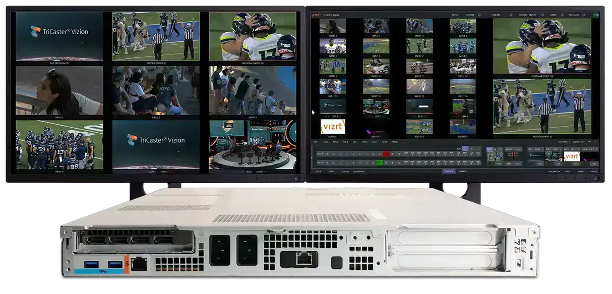 Vizrt TriCaster Vizion Rack 8 & Flex Dual Control Panel Production Vizrt