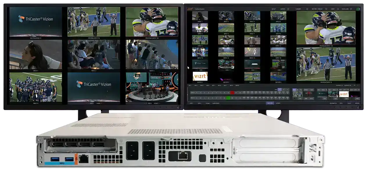 Vizrt TriCaster Vizion Rack 8 & Flex Dual Control Panel Production Vizrt