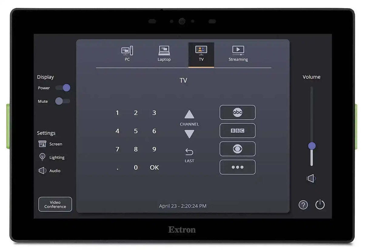 Extron TLP Pro 1025M 10" Wall Mount TouchLink Pro Touchpanel Black - Wall Mount, No Camera Room Control Extron