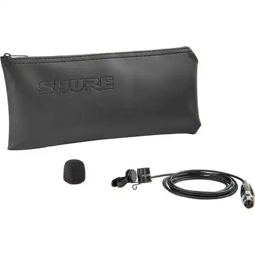 Shure WL183m Low-Profile Omnidirectional Lavalier Microphone with TA4F Connector (Black) Microphones Shure