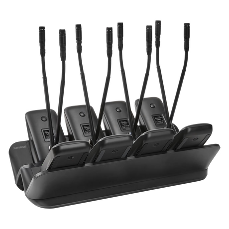 Shure MXWNDX8G Networked 8-Bay Charging Station for MXW neXt Boundary & Gooseneck Transmitters Microphones Shure