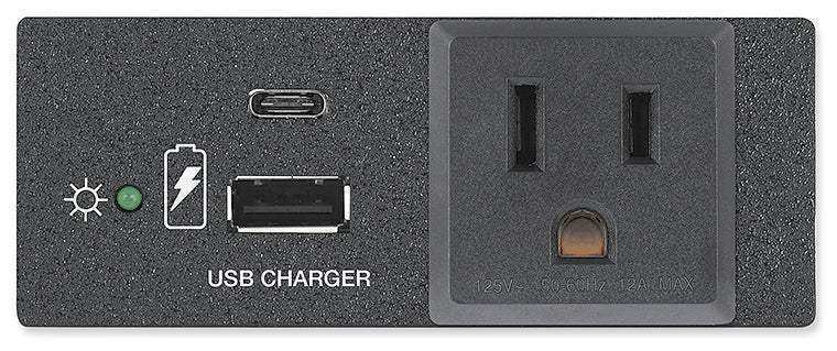 Extron Flex55 USB 311 PowerPlate (1) USB-C & (1) USB-A, White Video Conferencing Extron