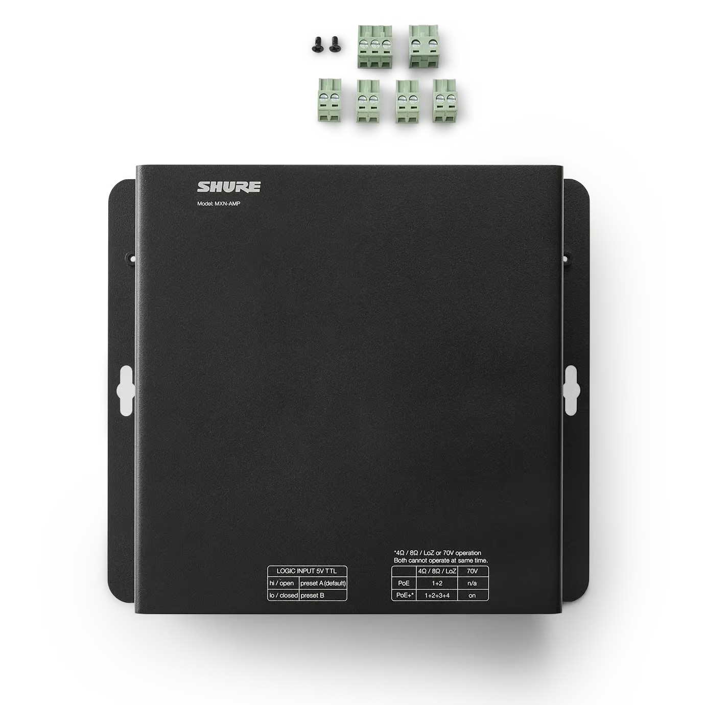 Shure MXN-AMP PoE+ Microflex Powered Multichannel Amplifier Audio Amplifiers Shure