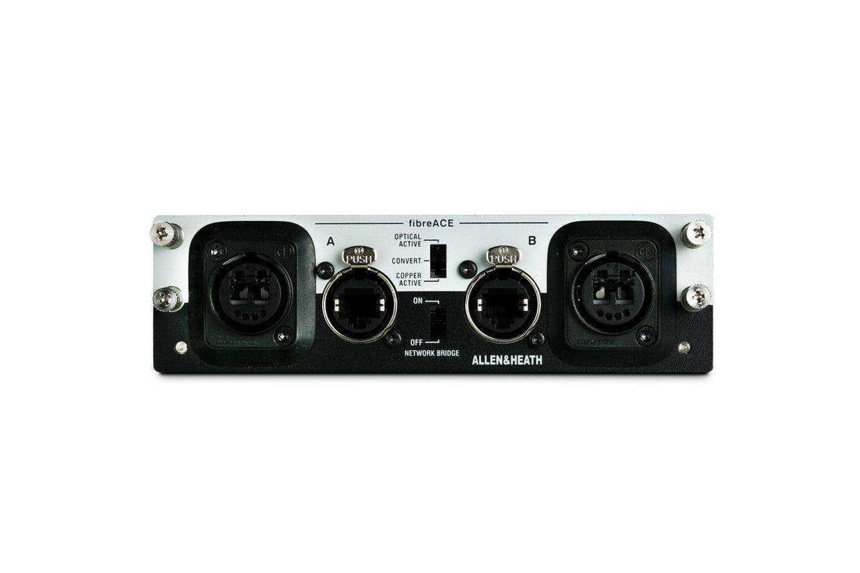 Allen & Heath AH-M-DL-GOPT-A FiberACE Audio Networking card, 96kHz, 128x128, dual redundancy, OpticalCon connectors Audio Mixers Allen & Heath