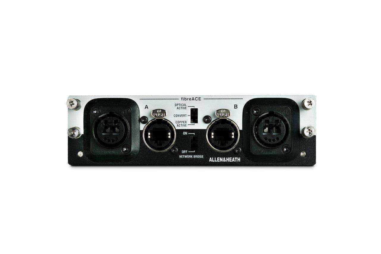 Allen & Heath AH-M-DL-GOPT-A FiberACE Audio Networking card, 96kHz, 128x128, dual redundancy, OpticalCon connectors Audio Mixers Allen & Heath