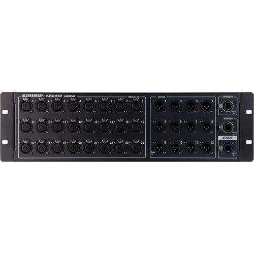 Allen & Heath AR2412 24x12 Main Remote Stage Rack for GLD & Qu Mixers (Black) Audio Mixers Allen & Heath