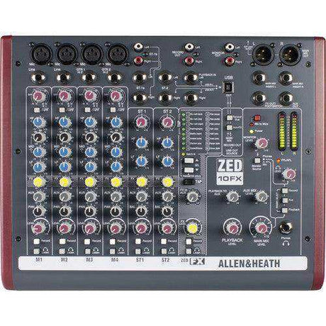 Allen & Heath ZED-10FX Multipurpose Mini Mixer with Effects Audio Mixers Allen & Heath