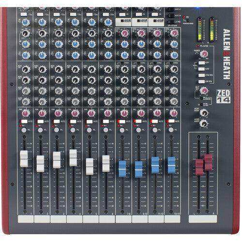 Allen & Heath ZED-14 Compact 14-Channel Analog Mixer with USB Connection Audio Mixers Allen & Heath