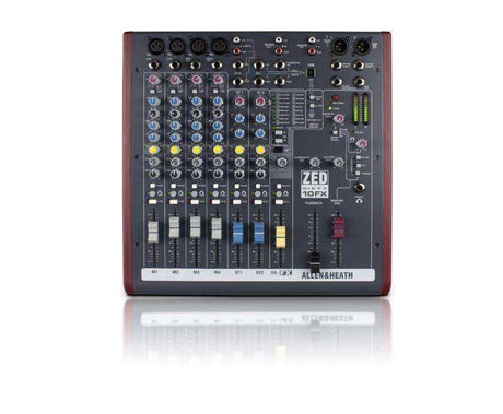 Allen & Heath ZED60-10FX - 6 Channel Mixer with Digital Effects and USB Connectivity Audio Mixers Allen & Heath