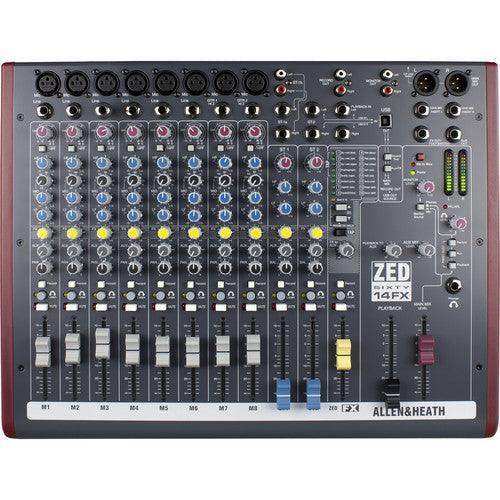Allen & Heath ZED60-14FX Live and Studio Mixer with Digital FX and USB Port Audio Mixers Allen & Heath